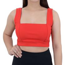 Top Feminino Autenticada Cropped Vermelho - 7221 Top Feminino Autenticada Cropped Vermelho - 7221