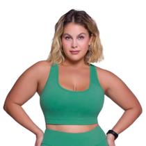 Top feminino básico plus size verde selene sport tamanho:x1