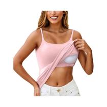 Top Feminino Com Alças Finas E Almofadado Modal Ajustável Com Sutiã Embutido Colete De Fitness