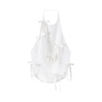 Top Feminino Com Decote Halter E Detalhe De Laço Moda Outono Inverno Camisetas