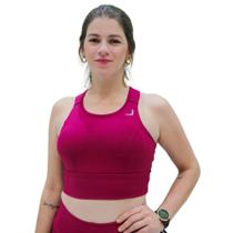 Top Feminino Com sustentação Para Academia Corrida Treino Indrills Running Malbec