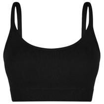 Top Feminino Conforto Sem Costura Alças Finas Tecido Respirável P/ Esporte Lazer Atividades Físicas Fitness Diário