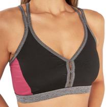 Top feminino esportivo delfit multicolor com recortes E alças cruzadas DR600322