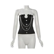 Top Feminino Estilo Y2K Com Decoração De Flor 3D, Sem Costas, Cinto Envolvente Elegante