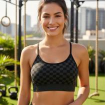 Top Feminino Fitness Sem Costura Canelado Selene Top Feminino Fitness Sem Costura Canelado Selene