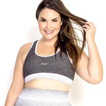 Top Feminino Jacquard Esportivo Guaraná Costas Nadador Exercício Intenso Treinos Corridas Musculação