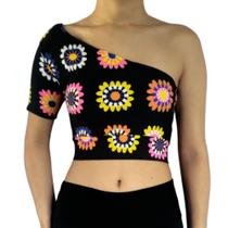 Top Feminino Manga Curta Um Ombro Só Mula Manca Estampas Sortidas Suplex Pp ao Plus Size Top Feminino Manga Curta Um Ombro Só Mula Manca Estampas Sortidas Suplex Pp ao Plus Size