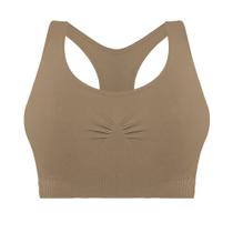 Top Feminino Nadador Sem Costura Chocolate