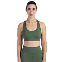 Top Feminino Olympikus Knit Minimal Seamless Verde Top Feminino Olympikus Knit Minimal Seamless Verde