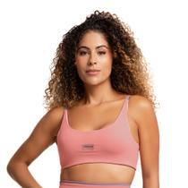 Top Feminino Poliamida Simple Rosê Massam Fitness