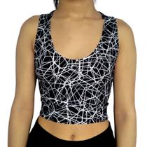 Top Feminino Regata Justo Barra Estampas Sortidas Suplex Pp ao Plus Size