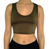 Top Feminino Regata Justo Liso Suplex Pp ao Plus Size