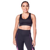 Top Feminino Selene Canelado Sem Costura Preto