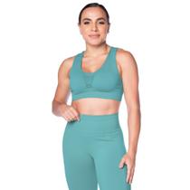 Top Feminino Selene Sem Costura Turquesa Top Feminino Selene Sem Costura Turquesa