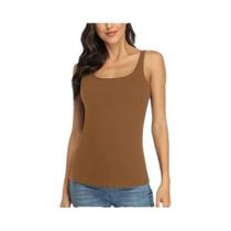Top feminino sem mangas monocromático com gola redonda, colete multifuncional, top casual de treino