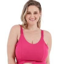 Top Feminino Suplex Fitness Reforçado Zero Transparencia Plus Size 3045A