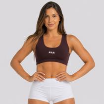 Top Fila Essential II Logo Feminino Marrom