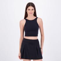 Top Fila Long Life Ribbed Feminino Preto e Branco