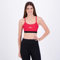 Top Fila Train Elastic V Feminino Vermelho