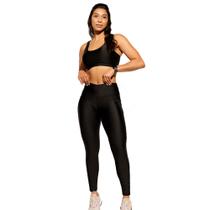 Top Fit Feminino Basic Decote U Preto Amplifit