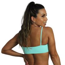 Top fitness academia alças finas comfort azul frais