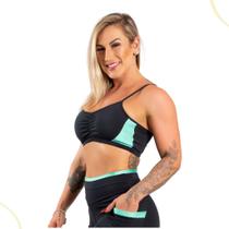 Top Fitness Academia Feminino Alça Fina Com Bojo Removível