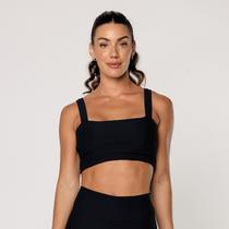 Top Fitness Academia Feminino Decote Quadrado Texturizada Elevate
