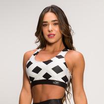 Top Fitness Academia Suplex Estampado Cruzado nas Costas Pre