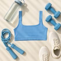 Top Fitness Aurora Azul Bebe Cor:Azul BebeTamanho:M Top Fitness Aurora Azul Bebe Cor:Azul BebeTamanho:M