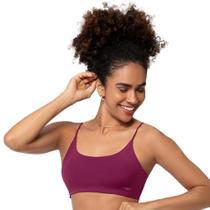Top Fitness Básico com Bojo Removível e Alças Finas Marsala Zee Rucci