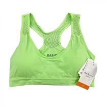 Top fitness com bojo basic+ paradise green gg - 97 poliamida 3 elastano - forro parcial - tecido circular - basic+