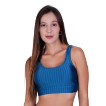 Top Fitness com Bojo Removível 3D Cropped Academia Sustentação - TOP NICOLE