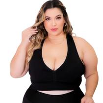 Top Fitness com Bojo Removível Plus Size Top Fitness com Bojo Removível Plus Size