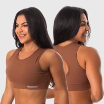 Top Fitness com Bojo Resenha Sport Poliamida com Detalhe de Gota Atrás Modelo Confortável Ideal para Academia e Treinos
