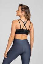 Top Fitness De Alcinha Dupla Com Recorte E Elástico