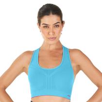 Top Fitness Discovery Dupla Face Azul e Antúrio Zee Rucci