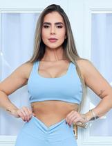Top Fitness em Poliamida Texturizada Estilo Nadador Top Fitness em Poliamida Texturizada Estilo Nadador