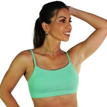 Top fitness feminino academia alças finas comfort verde Top fitness feminino academia alças finas comfort verde