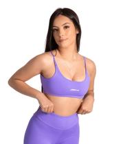 Top Fitness Feminino C/ Bojo Removível em Suplex Poliamida Gym Lavanda Top Fitness Feminino C/ Bojo Removível em Suplex Poliamida Gym Lavanda