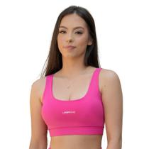 Top Fitness Feminino C/ Bojo Removível Suplex Poliamida Pink Shine