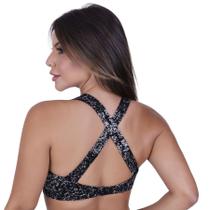 Top fitness feminino com bojo removível alças largas cruzado costas orbis