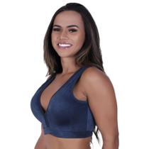 Top fitness feminino decote v bojo cirrê relevo poliamida manu-orbis Top fitness feminino decote v bojo cirrê relevo poliamida manu-orbis