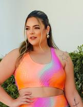 Top Fitness Feminino Estampado Plus Size