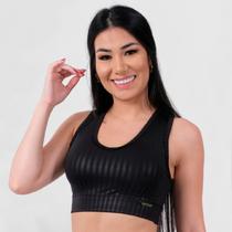 Top Fitness Feminino Nadador 3D Treino Academia Sustentação