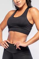 Top Fitness Feminino Preto Intense tamanho GG Top Fitness Feminino Preto Intense tamanho GG