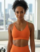 Top Fitness Jacquard Nadador com Bojo Removível Sem Costura Zee Rucci