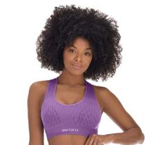 Top Fitness Nadador com Bojo Removível Bolso Costas Tulipa Lilás Zee Rucci