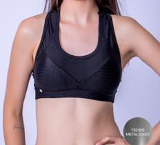 Top fitness nadador com recortes e com detalhe de malha trabalhada de desenho zig zag Top fitness nadador com recortes e com detalhe de malha trabalhada de desenho zig zag