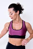 Top fitness nadador roxo recorte tule Top fitness nadador roxo recorte tule