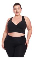 Top Fitness Plus Size Feminino Sem Bojo Academia Decote